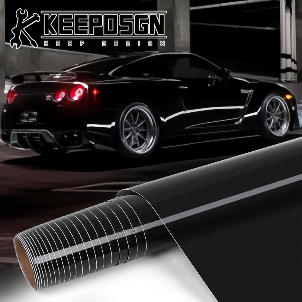 For Nissan GLOSS BLACK Paint Protection Vinyl Wrap Film Sticker Decal Sheet Roll