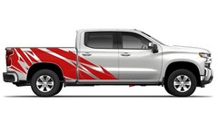Bed geometrical graphics stickers decal compatible with Chevrolet Silverado