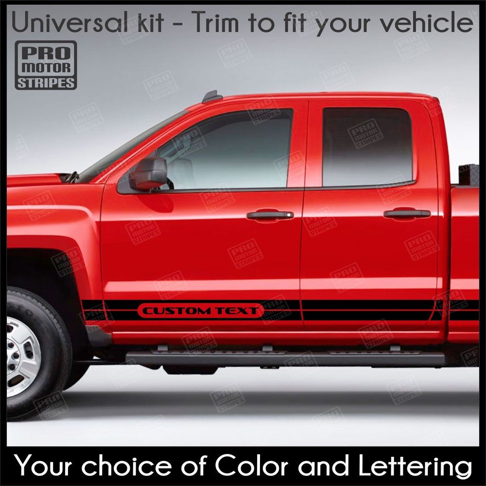 Rocker Panel Side Stripes Decals For Chevrolet Silverado Colorado S10 WT LT EV