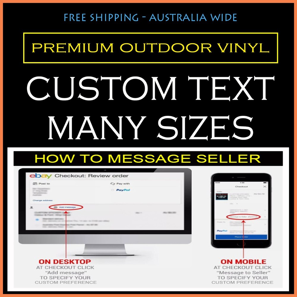 1 X Custom Size Stickers, Vinyl Waterproof Outdoor Sticker, For Order Message Us