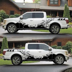 Car Stickers DIY Racing Mud Splash Side Door Body Skirt Stripes Decal For Pickup
