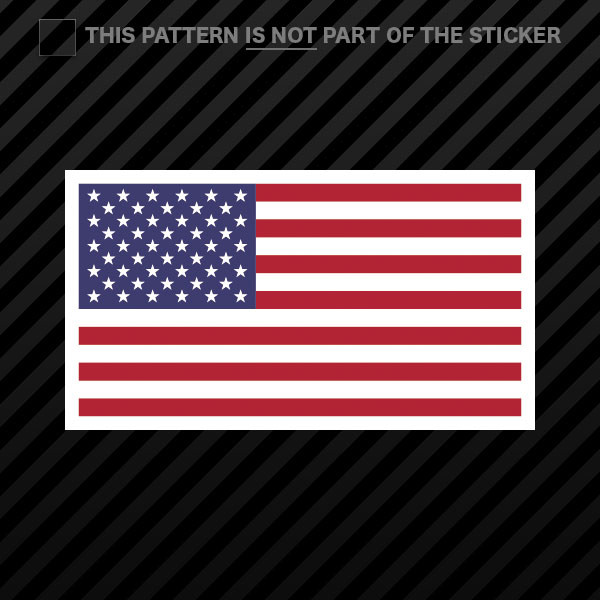 American Flag White Border Sticker Self Adhesive Vinyl USA America US flags