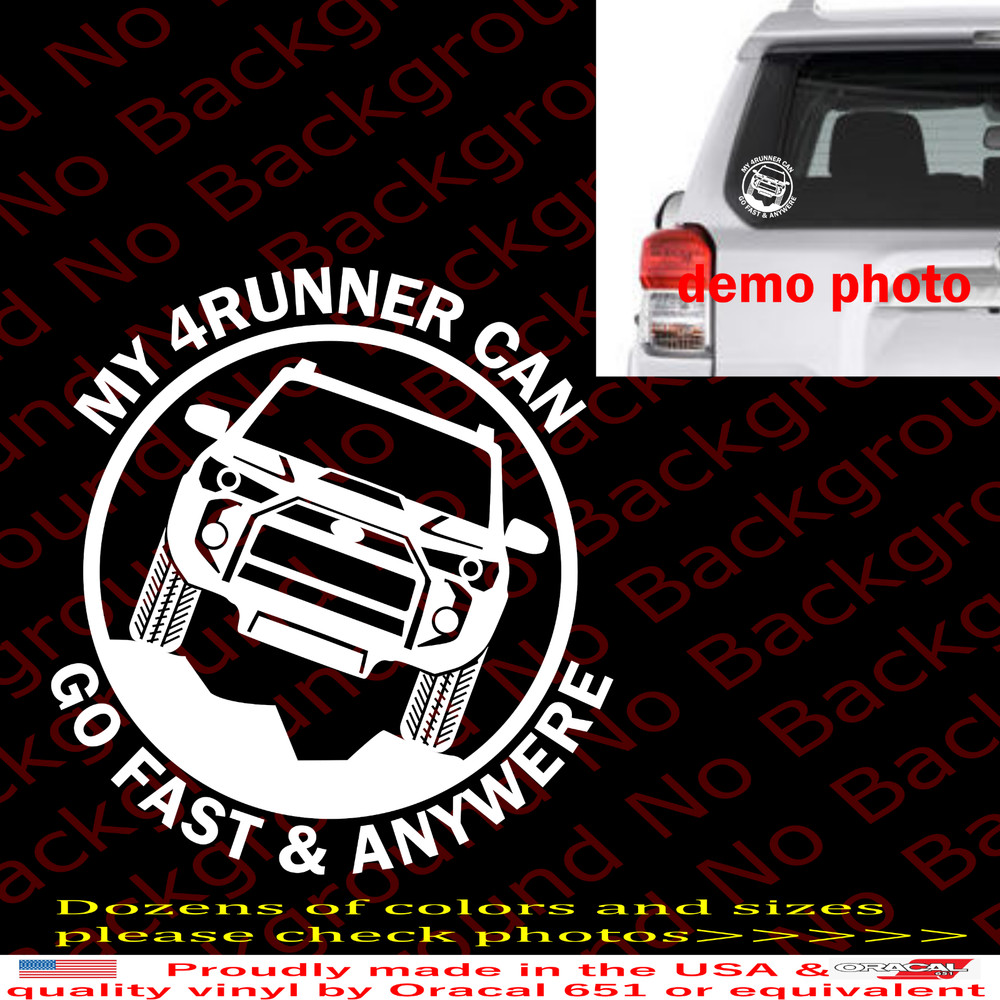 Go Fast & Anywhere Overland Mountain Life Vinyl Decal for 4Runner WildLife TY010