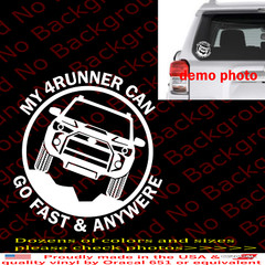 Go Fast & Anywhere Overland Mountain Life Vinyl Decal for 4Runner WildLife TY010