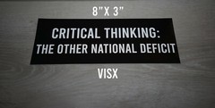 Critical thinking the other national deficit Bumper Magnet funny tailgate jdm