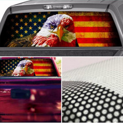 Fit For Dodge Ram 1500 Car Rear Window Sticker USA American Flag Graphics Decals