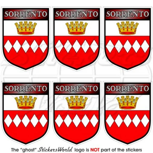 SORRENTO Città di Sorrento Shield ITALY 40mm (1.6″) Vinyl Stickers Decals x6