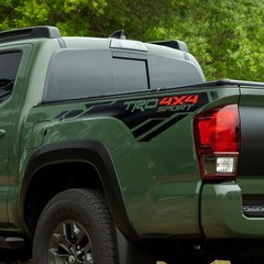 Set of 2: TRD 4×4 Sport bedside vinyl decal fits Toyota Tacoma 2016-2022 3rd Gen
