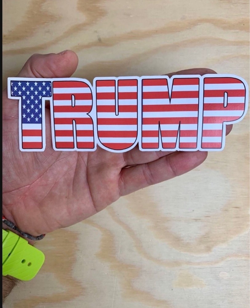 Donald Trump American Flag Sticker Decal President 2024 car Bumper MAGA