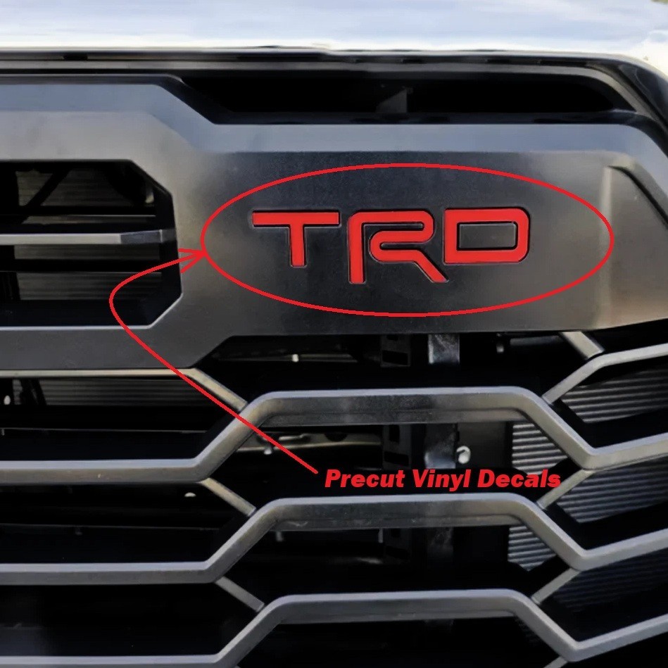 RED Grill Letter Set for Toyota Tundra TRD PRO 2022+ Precut Vinyl Decals