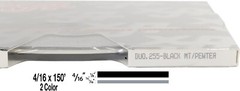 Universal 4/16″ 2-Color Pinstripe (Duo-Tone) 02045255- Black Met/Pewter Metallic