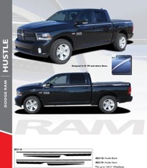 Fits 2009-2017 2018 Dodge Ram Hustle Stripes Decal Vinyl Kit