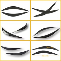 1/2set Headlight Carbon Real Fiber Eyebrows Eye Lid Trim Fit Cover Infiniti Q50