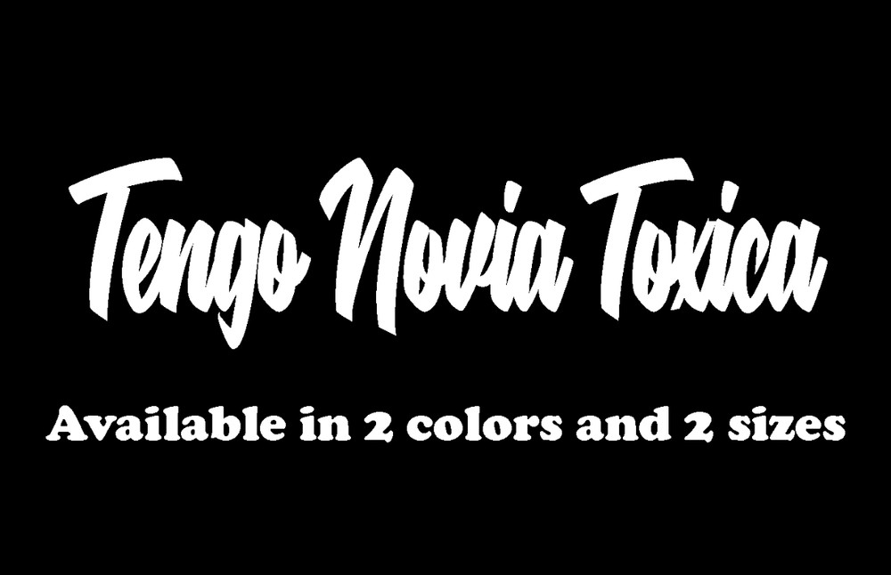 TENGO NOVIA TOXICA STICKER DECAL FUNNY MEME PAISA IG HUMOR MAMALONA MANDILON 213
