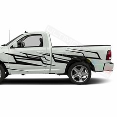 Splash Brush Side Doors Stripes Wrap Decal Sticker for Dodge Regular Cab 1500