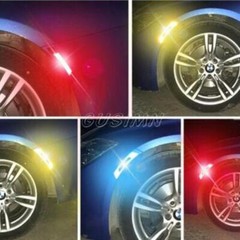 2x Carbon Fiber Car Wheel Eyebrow Strips Fender Arch Trim Stickers Protector