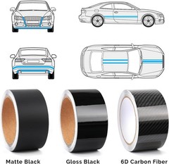 2IN X 30FT Matte Black Vinyl Wrap for Chrome Delete Window Trim Car Door Sill