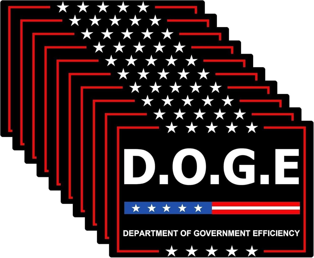 10 Pack D.O.G.E. Trump Musk Department of Government Efficiency Bumper Stickers