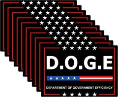 10 Pack D.O.G.E. Trump Musk Department of Government Efficiency Bumper Stickers