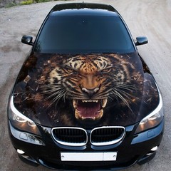 Angry Tiger Car Hood Wrap Decal Vinyl Sticker Full Color Graphic Fit any Car