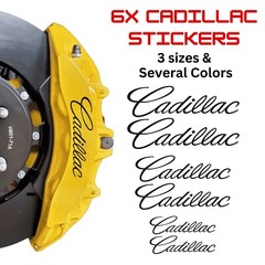 6x Cadillac Brake Caliper Decal Stickers / Car Caliper Stickers / Car Decals