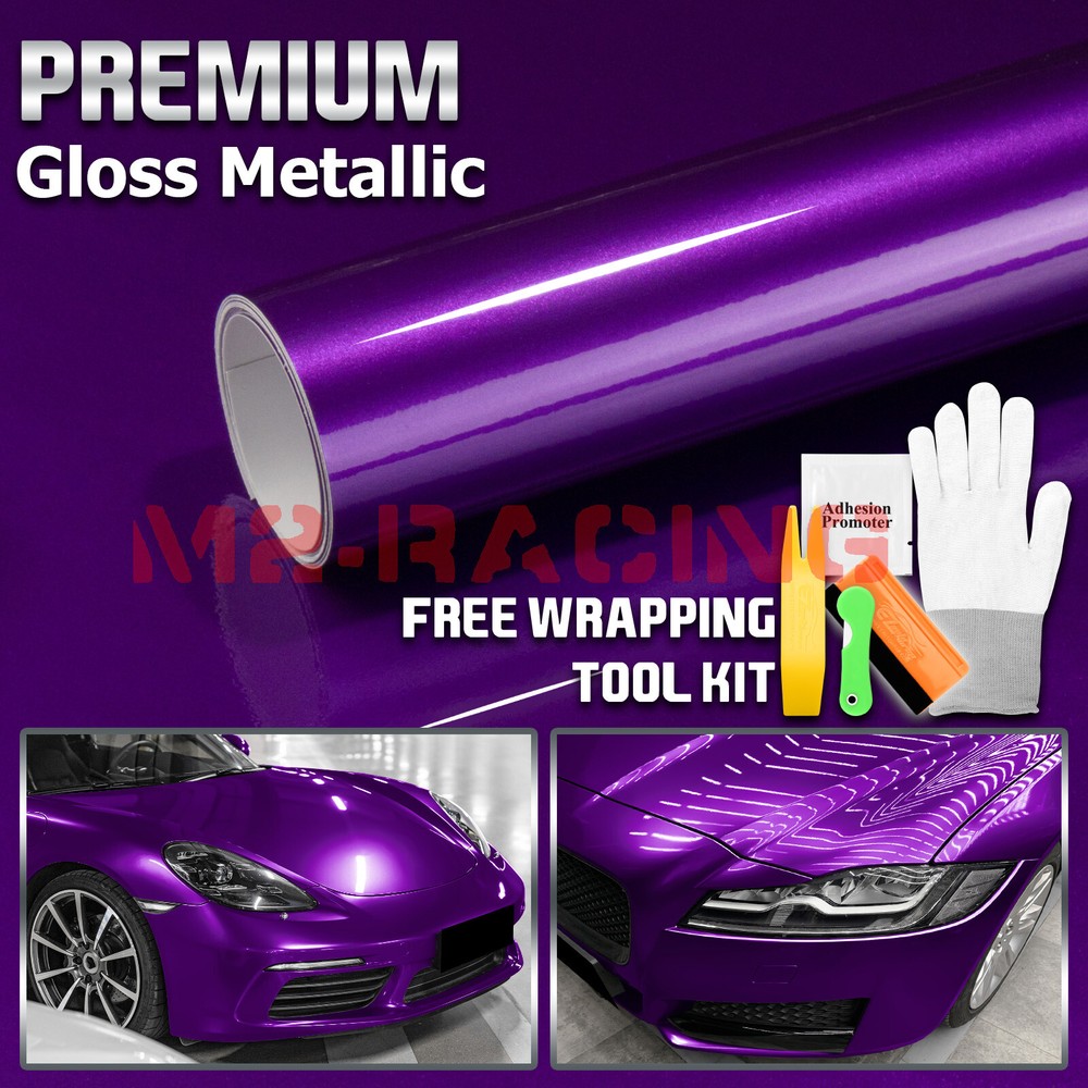 Premium Magenta Purple High Gloss Metallic Glossy Sticker Decal Vinyl Wrap Film