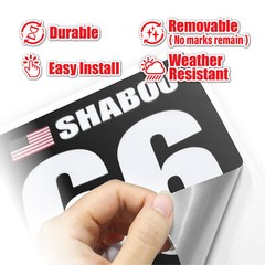 Custom Number Name Sticker 10″ 12″ Glossy Matte Magnet For Car Track Day Race x2