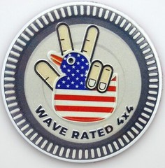 1pc Wave Rated Sticker Decal Emblem 4×4 Badge Auto Fender 6cm 2.36″ Rubber Duck