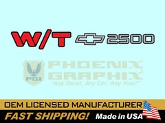 1994 – 2000 Chevrolet W/T 2500 Work Truck Tailgate Name Decal Graphic 3-Color!
