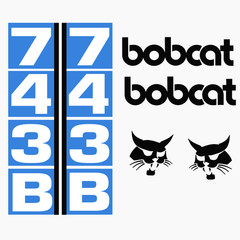 Fits Bobcat 743B 743 B Decals Stickers kit Repro Aftermarket Decal kit Vinyl