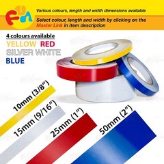 3/8″ 9/16″ 1″ 2″ Waterproof REFLECTIVE Self-Adhesive 3M Vinyl Tape Stickers BLUE