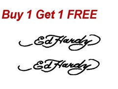 Ed Hardy Vinyl Decal Bumper Sticker (2) HOT Decal – Ed Hardy Signature WoW