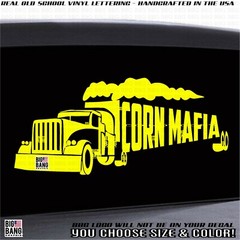 Truck Driver Vinyl Sticker TRUCKER CORN MAFIA Rig Grain Hauling Harvest Farm USA