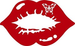 Butterfly Kiss Sexy Lips Mouth Car Truck Window Vinyl Decal Sticker