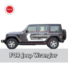 For Jeep Wrangler Car Sides Door Decals Graphics Vinyl Racing Stripe Car Sticker