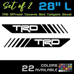 TRD Offroad Tacoma Bed Tailgate Decal (2x) TRD 4×4 Sport Stripe Multi-Color Viny