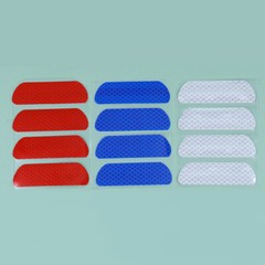 4Pcs/set Universal Car Reflective Stickers Door Eyebrow Sticker Decal Warning