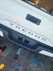 BLACK Tailgate Insert Letters Decal Vinyl Stickers for Toyota Tacoma 2016-2023