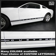 Ford Mustang 1994-2023 Rocker Panel Side Stripes (Both Sides) (Choose Color)