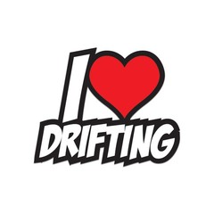 I Love Drifting Sticker Decal