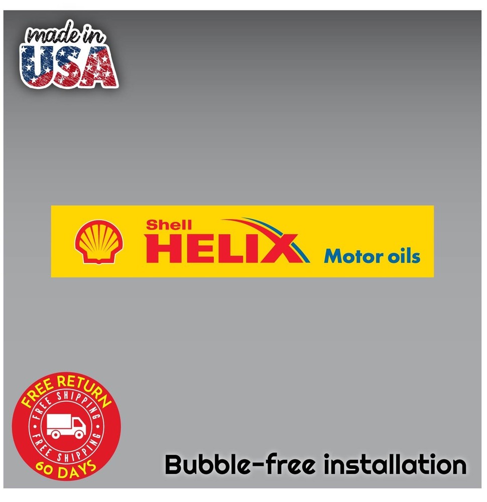 Shell HELIX Sticker Decal 3M Vinyl Car Truck Vehicle Window Wall Motor Oil