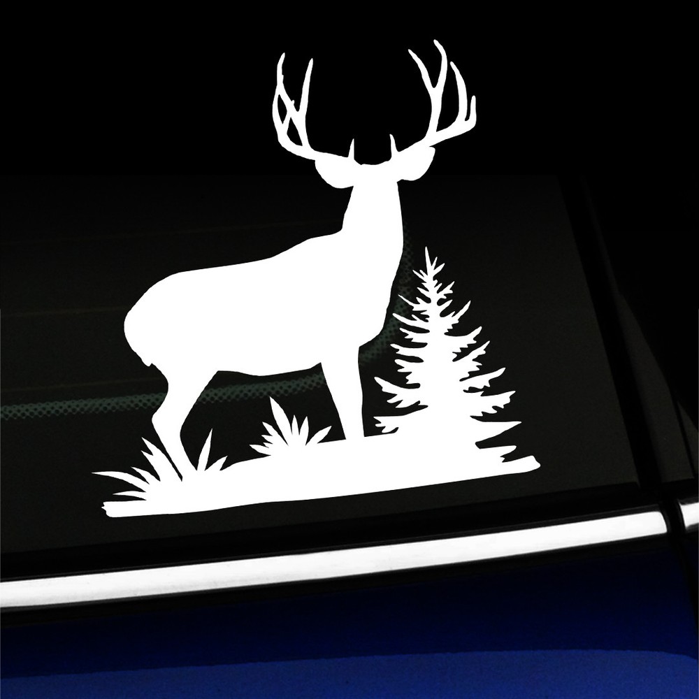 Mule Deer Buck Full Body – Sticker Decal – You choose color