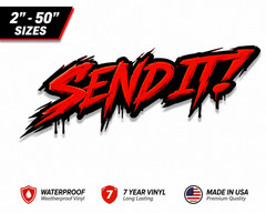 SEND IT! Motocross Decal Dirt Bike Sticker Truck Window Graphic MX Supercross
