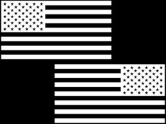 American Flag Left and Right Facing Vinyl Decal Multiple Colors and Sizes