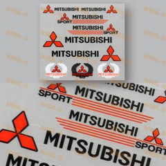Car Door Window Laptop Case Vinyl Decal Sticker for Mitsubishi – 8pcs (Set)