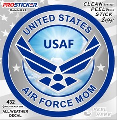 ProSticker 432 (One) 4″ United States Air Force Mom USAF Decal