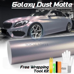 Galaxy Dust Matte Metallic Silver Red Auto Sticker Decal Vinyl Wrap Sheet Film