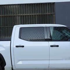 Honeycomb Rear Side Door Window Vinyls Decal Fits Toyota Tundra 2022-2026