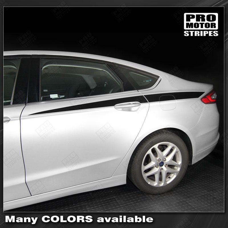 FORD FUSION 2013-2021 Rear Quarter Side Accent Stripes Decals (Choose Color)