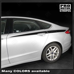 FORD FUSION 2013-2021 Rear Quarter Side Accent Stripes Decals (Choose Color)